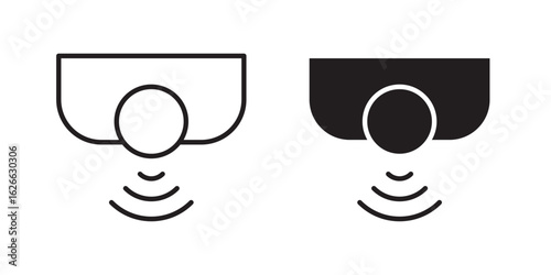 Motion sensor icon, outline style icon for web site or mobile app, vector graphics