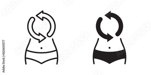 Metabolism icon, outline style icon for web site or mobile app, vector graphics