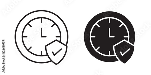 Long term icon, outline style icon for web site or mobile app, vector graphics