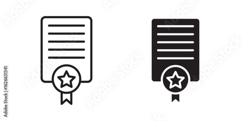 License icon, outline style icon for web site or mobile app, vector graphics