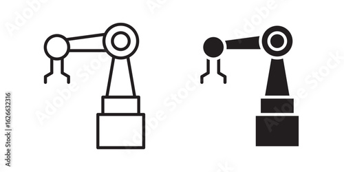 Industrial robot icon, outline style icon for web site or mobile app, vector graphics