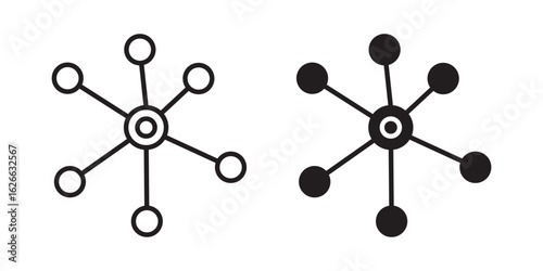 Hub icon, outline style icon for web site or mobile app, vector graphics