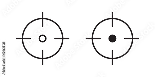 Gun target icon, outline style icon for web site or mobile app, vector graphics