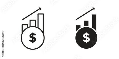 Fiscal policy icon, outline style icon for web site or mobile app, vector graphics