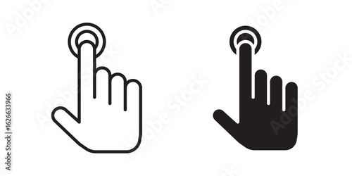 Finger control icon, outline style icon for web site or mobile app, vector graphics