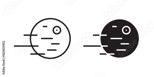 Death star icon, outline style icon for web site or mobile app, vector graphics