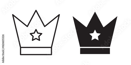 Crown icon, outline style icon for web site or mobile app, vector graphics