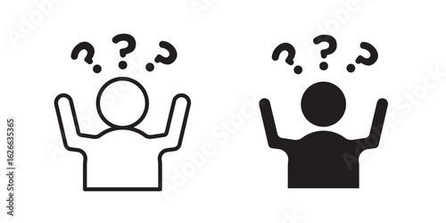 Curious human icon, outline style icon for web site or mobile app, vector graphics