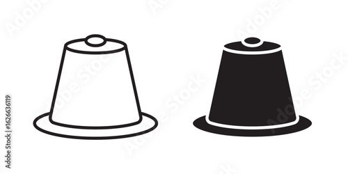 Coffee capsule icon, outline style icon for web site or mobile app, vector graphics
