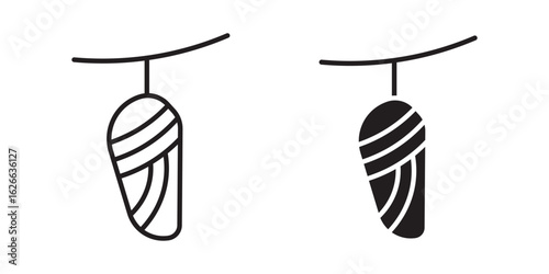 Cocoon icon, outline style icon for web site or mobile app, vector graphics