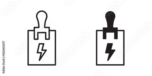 Circuit Breaker icon, outline style icon for web site or mobile app, vector graphics