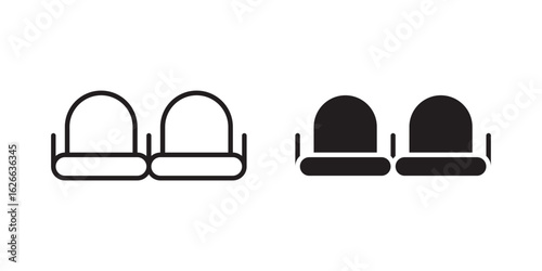 Cinema seat icon, outline style icon for web site or mobile app, vector graphics