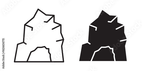 cave icon, outline style icon for web site or mobile app, vector graphics