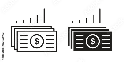 capital gain icon, outline style icon for web site or mobile app, vector graphics