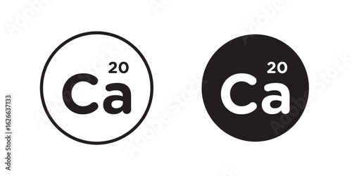 Calcium icon, outline style icon for web site or mobile app, vector graphics