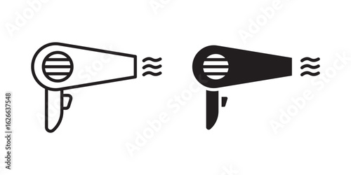 Blow dryer icon, outline style icon for web site or mobile app, vector graphics