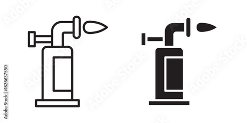 Blowtorch icon, outline style icon for web site or mobile app, vector graphics