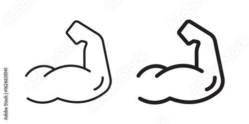 Arm icon, outline style icon for web site or mobile app, vector graphics