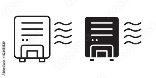 Air purifier icon, outline style icon for web site or mobile app, vector graphics