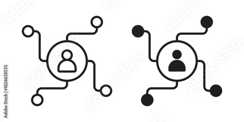 Affiliate marketing icon, outline style icon for web site or mobile app, vector graphics