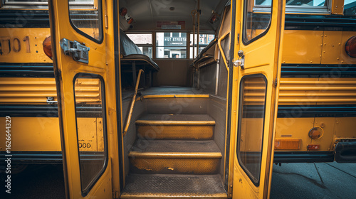 Backpack on bus seat with window light