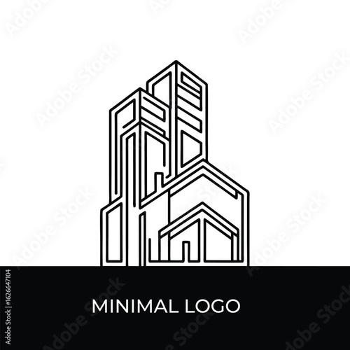  Abstract Modern Building Logo | Minimalist Architecture & Design