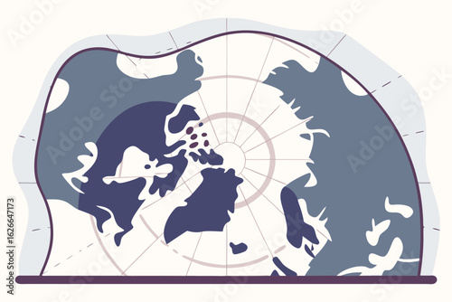 Map the north pole country map Stylized North Pole Earth Map Illustration arctic polar