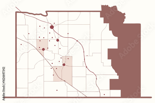 Mississippi county map country map County Map With Roads And Cities towns
