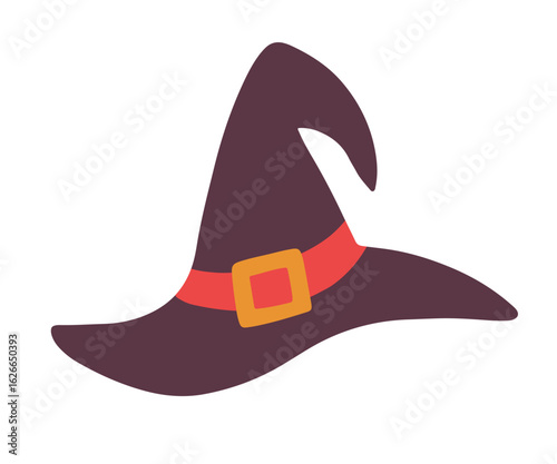 Cartoon Halloween Witch Hat Vector illustration