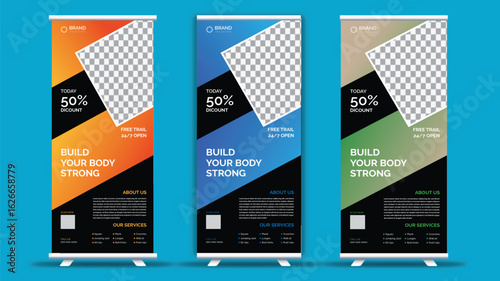 Gymnasium Marketing Ad Roll Up Banner