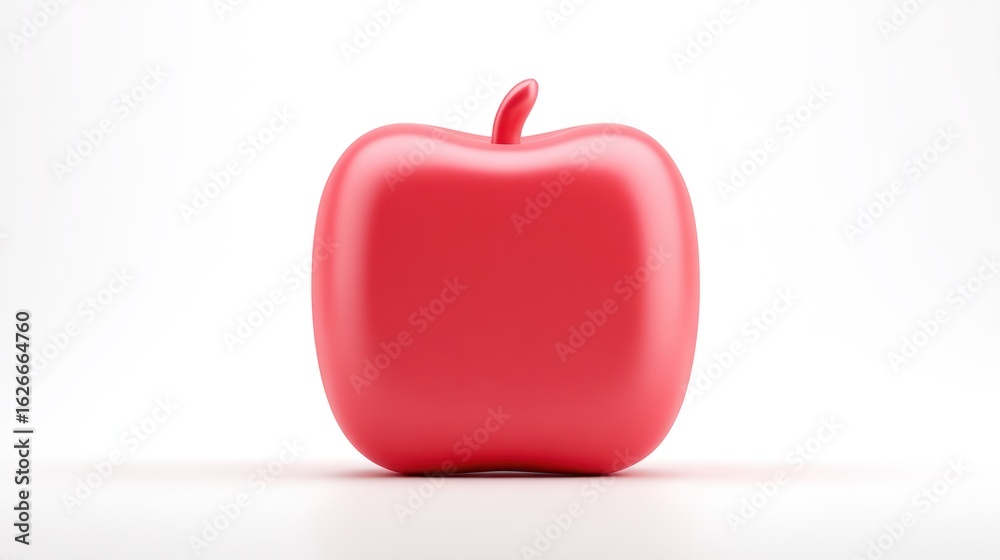 Obraz premium Red apple illustration isolated background