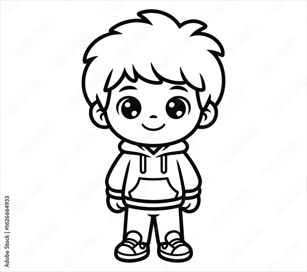 Cute Little Kid Silhouette – Chibi Clipart Vector Cute Little Kid Silhouette – Chibi Clipart Vector