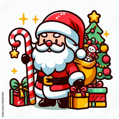 premium vector illustration of cute santa claus
