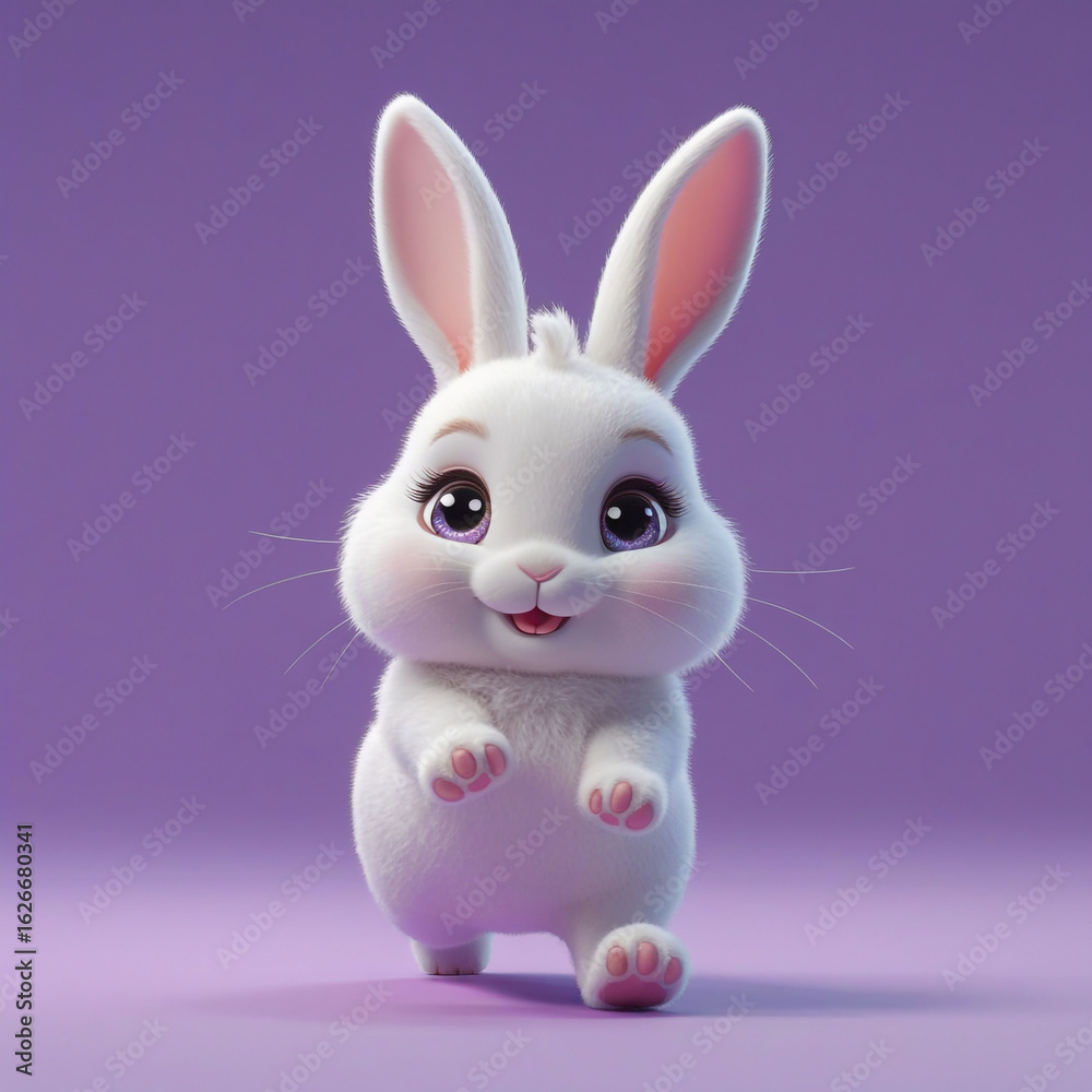 Obraz premium Rabbits, white rabbits, long-eared rabbits, rabbit fur, animals, pets Generative AI