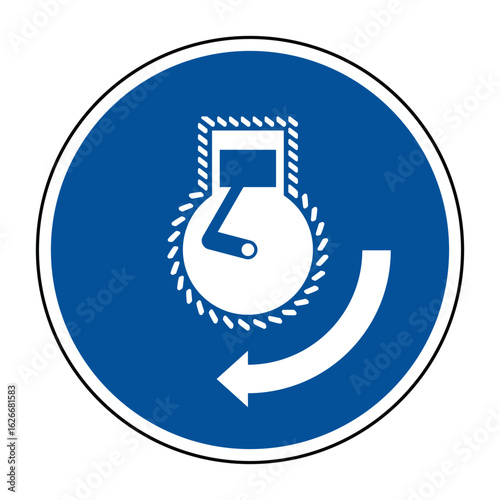 Start Engine in Launch Sequence Safety Sign — High Quality Vectorial Stock Image