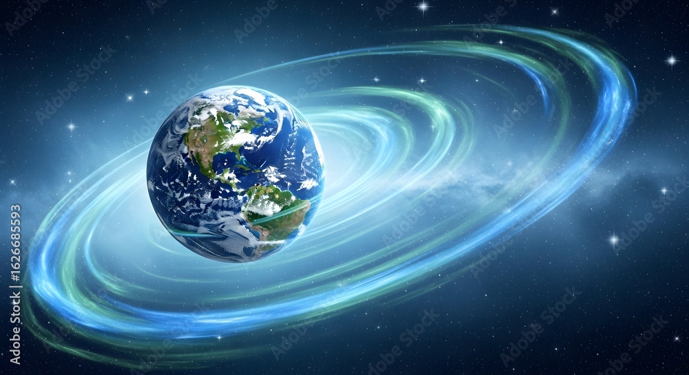 Fototapeta premium Earth planet space universe cosmos view