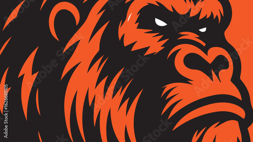 gorilla face background