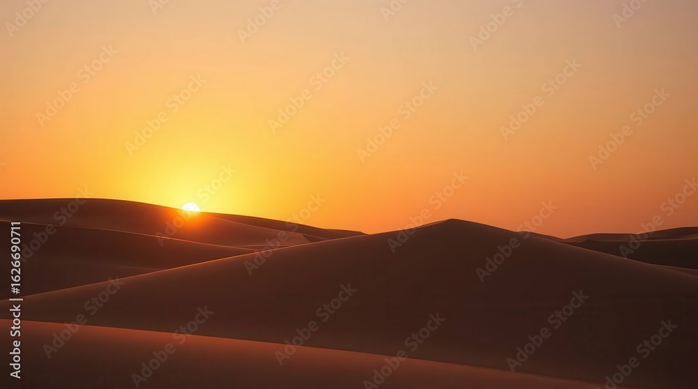 Obraz premium Sunset Over Desert Dunes