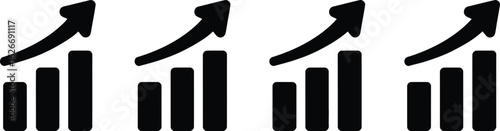Growth decline icon financial arrows up and down vector illustration