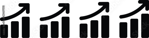 Growth decline icon financial arrows up and down vector illustration