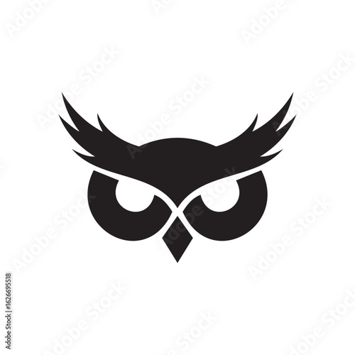 The black and white vector OWL logo is ready for use. Part 1 