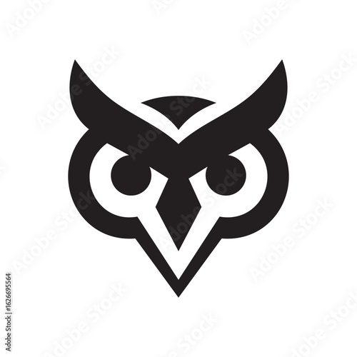 The black and white vector OWL logo is ready for use. Part 6