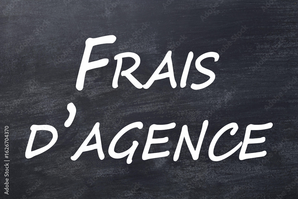Fototapeta premium Frais d'agence tableau noir