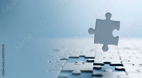 The final piece strategic planning solution success completion jigsaw puzzle problem solving business challenge teamwork collaboration partnership