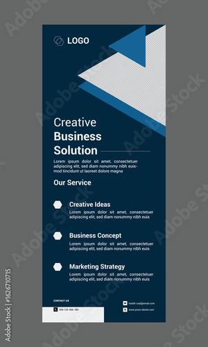 Creative business agency roll up banner design.