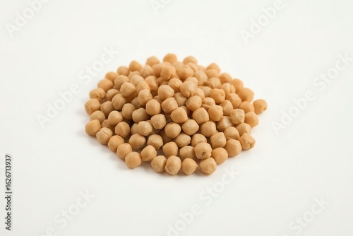 wooden shavings on white background