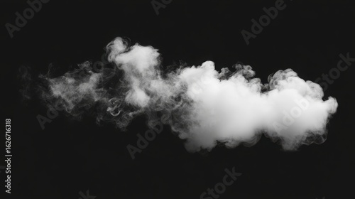 hite smoke puff isolated on transparent black background.. Steam explosion special effect. Effective texture of steam, fog, cloud, smoke. Stock royalty illustration. PNG stock illustration