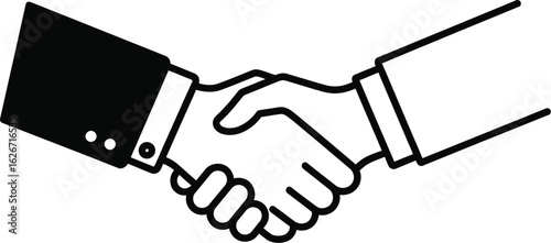 Vector art of handshake illustration representing agreement, business deal, partnership, and cooperation in a professional and corporate setting
