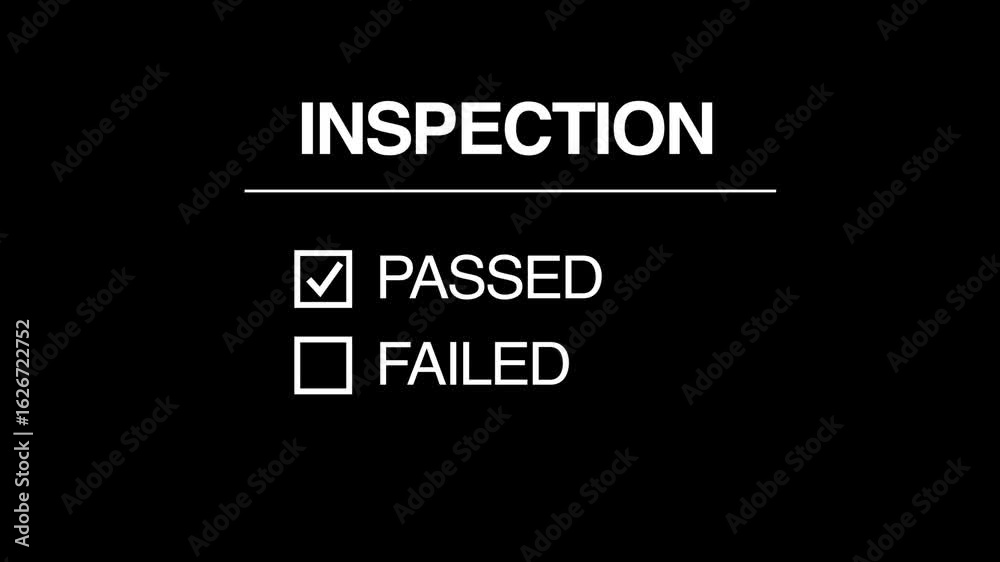 Inspection checklist animation on transparent background. checklist ...