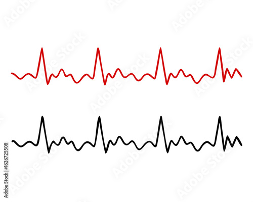 heart beat pulse flat vector icon for medical apps and websites